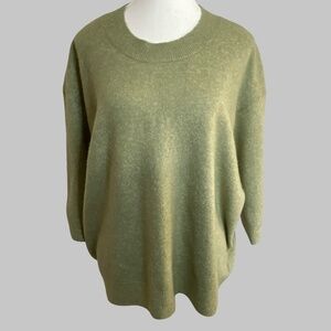 Joe Fresh x Jillian Harris Green Cozy Crew Neck Short Sleeve Sweater- Sz-1X